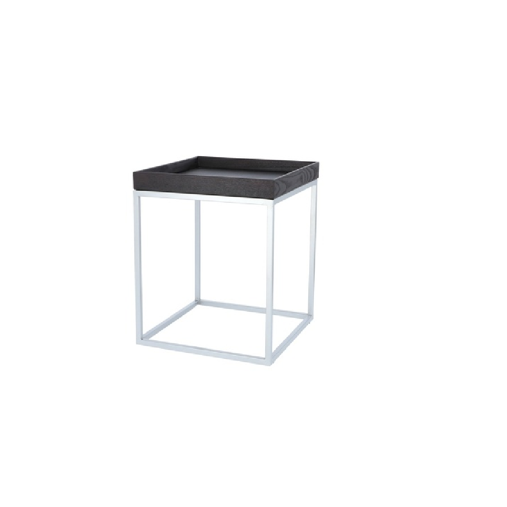 lunasilber Tablett: Esche wenge, 40 x 40 x 45 cm