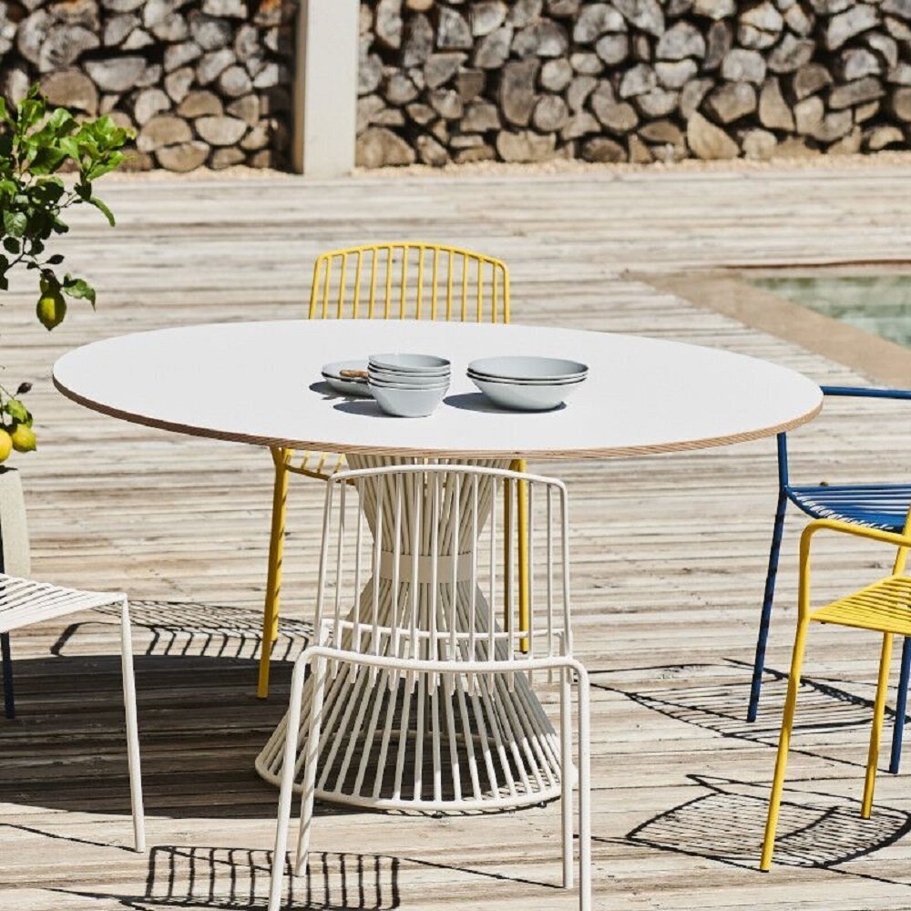 Jan Kurtz Moro Gartentisch ⌀140cm - Weiß - Multiplex Weiß