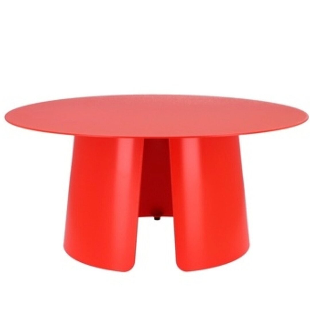 Jan Kurtz Feel Neon Beistelltisch - leuchthellrot RAL 3026 - Ø 80 x 36 cm