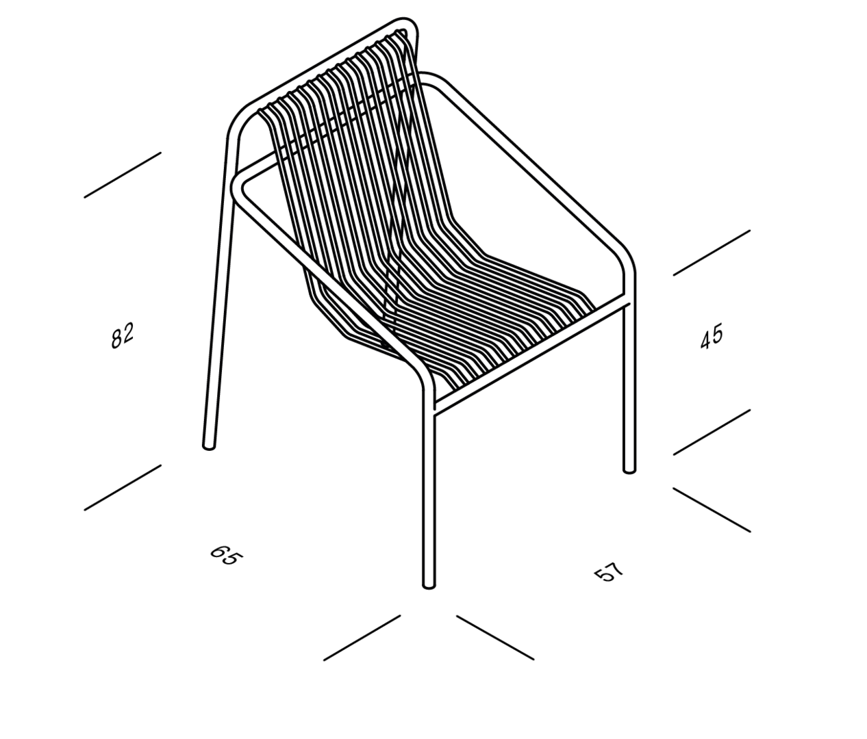 Objekte Unserer Tage Ivy Outdoor Set - (Tisch Large, 4 x Dining Chair) - Soft Pink