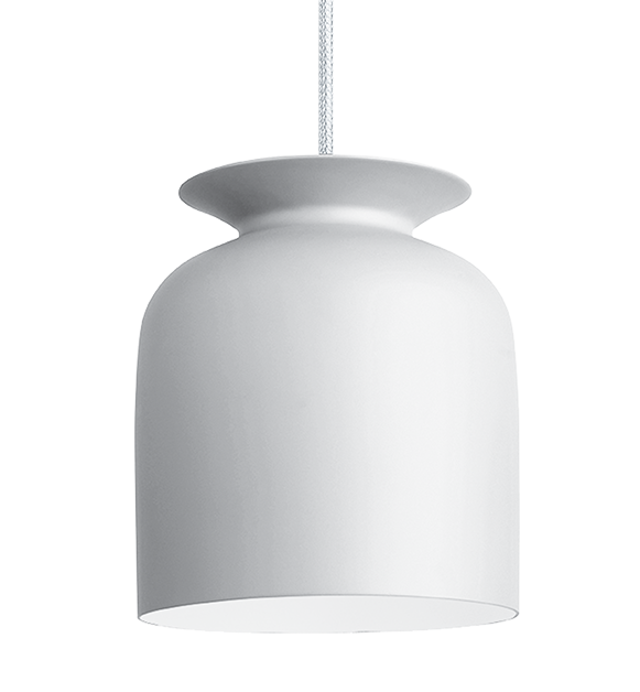Gubi Ronde Pendant -   Black - White Matt