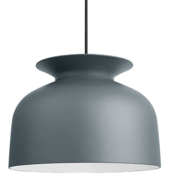 Gubi Ronde Pendant -   Black - Pigeon Grey Matt