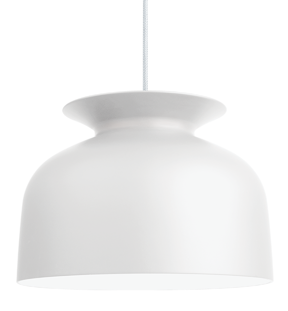 Gubi Ronde Pendant -   Black - White Matt