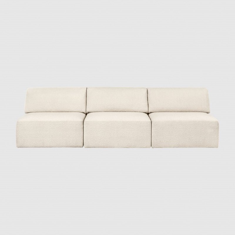 Gubi Wonder Sofa - 3-Seater Without Armrest