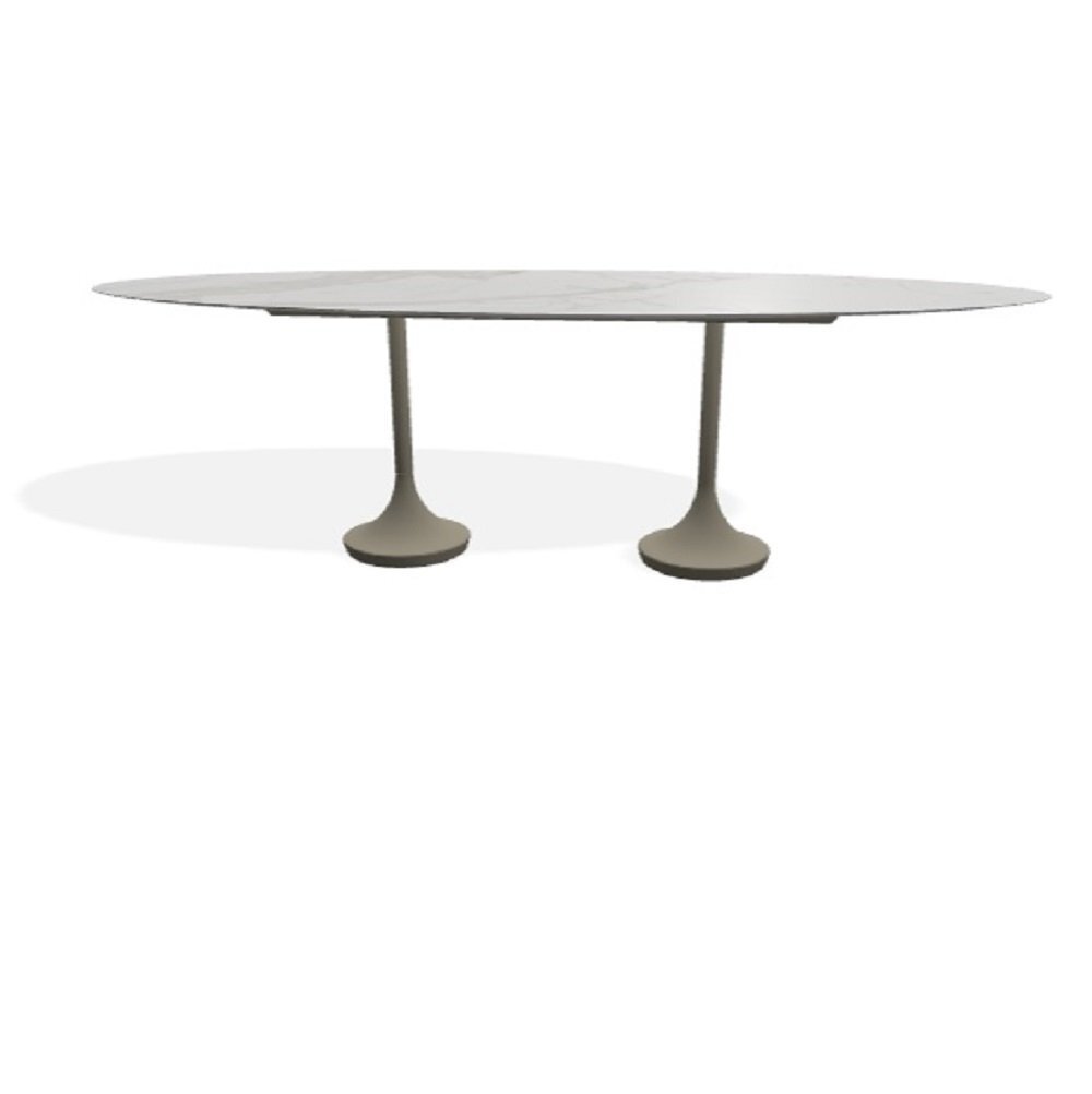 Joli Central Elyps Esstisch - Gestell: Bronze