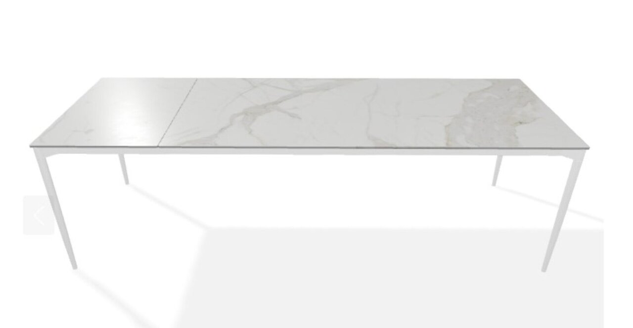 Joli Marguerite Ausziehtisch-Marguerite Ausziehtisch-Weiss-200 x 260 cm-Calacatta