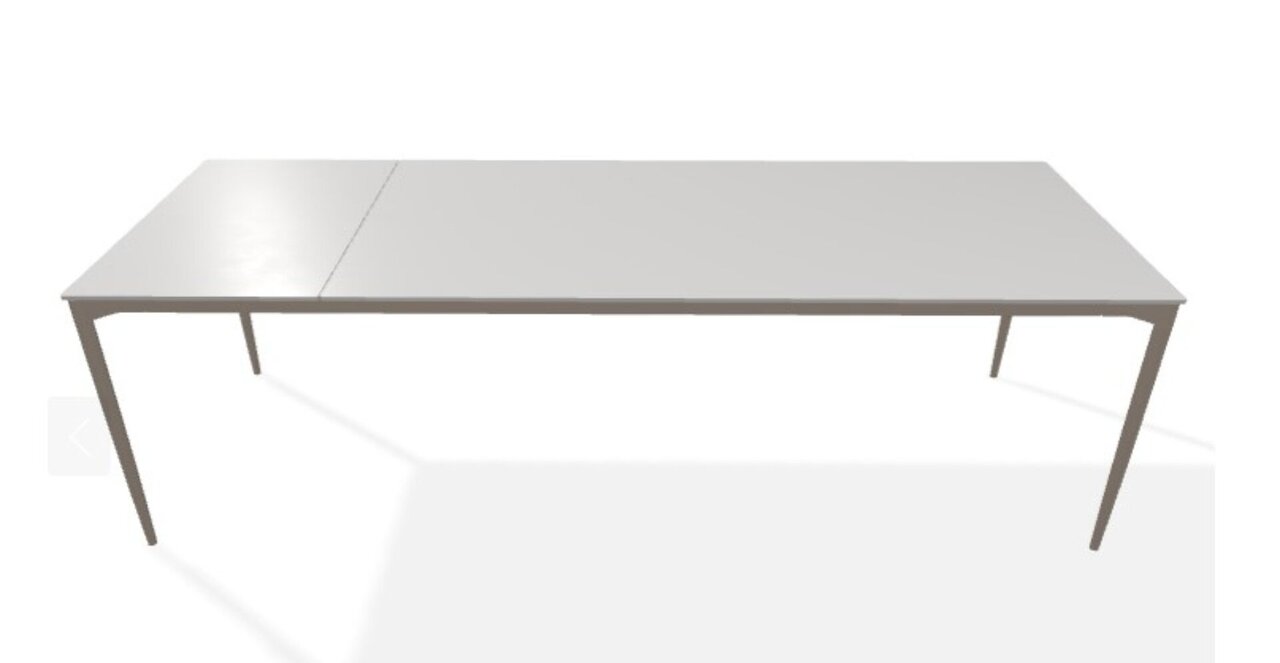 Joli Marguerite Ausziehtisch-Marguerite Ausziehtisch-Taupe-200 x 260 cm-Absolutes Weiß