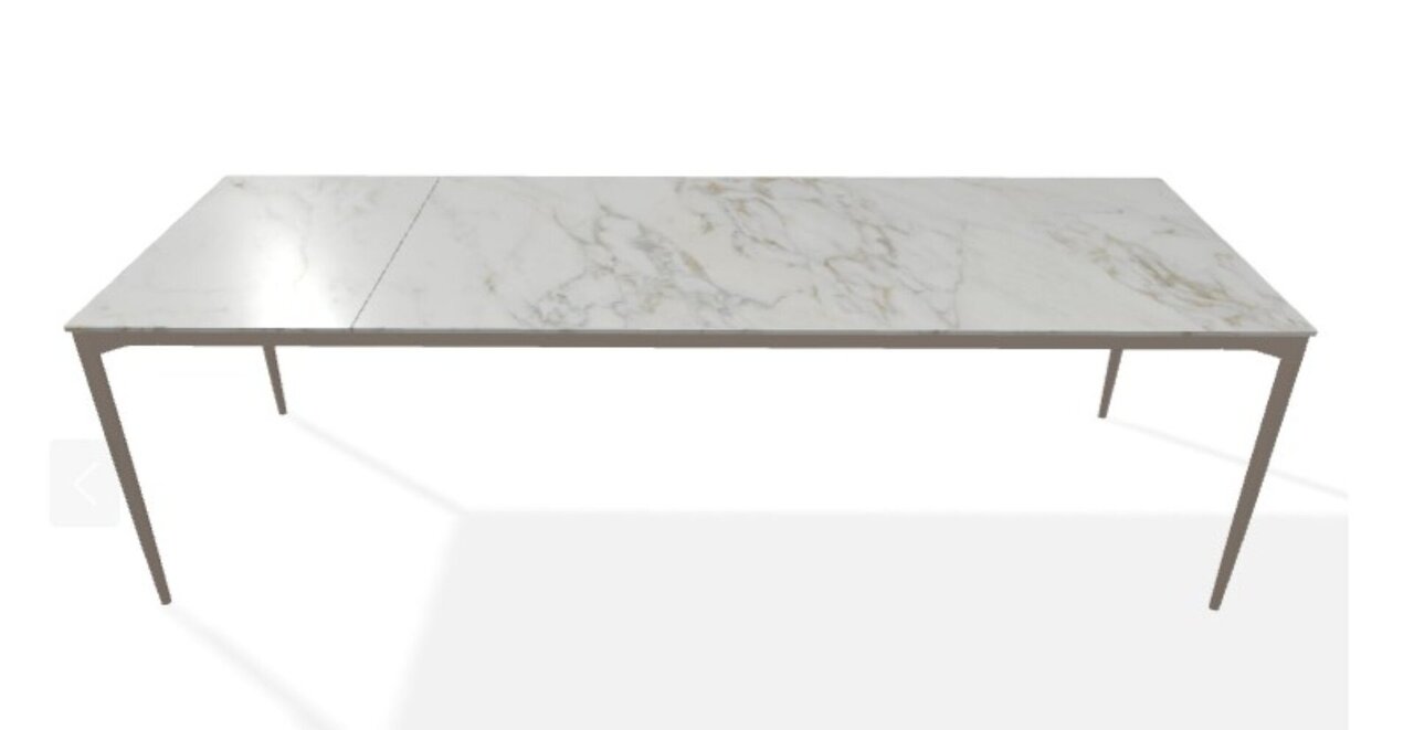Joli Marguerite Ausziehtisch-Marguerite Ausziehtisch-Taupe-200 x 260 cm-Bianco D'Oro