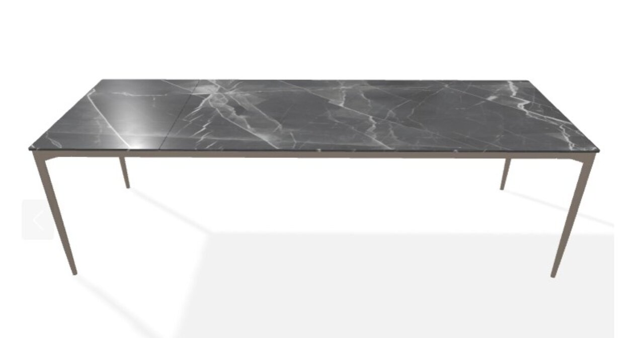 Joli Marguerite Ausziehtisch-Marguerite Ausziehtisch-Taupe-200 x 260 cm-Schwarzer Diamant