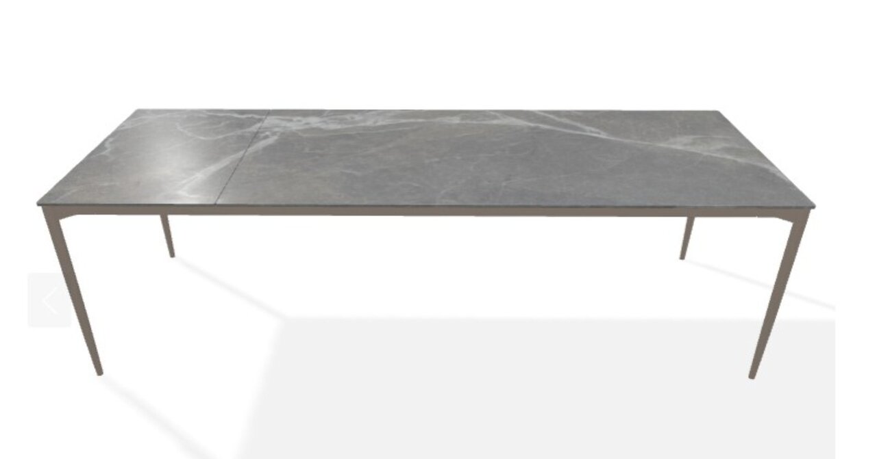 Joli Marguerite Ausziehtisch-Marguerite Ausziehtisch-Taupe-200 x 260 cm-Marmor Marone