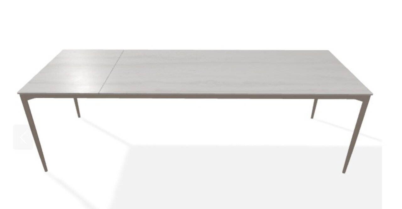 Joli Marguerite Ausziehtisch-Marguerite Ausziehtisch-Taupe-200 x 260 cm-Travertino Grau