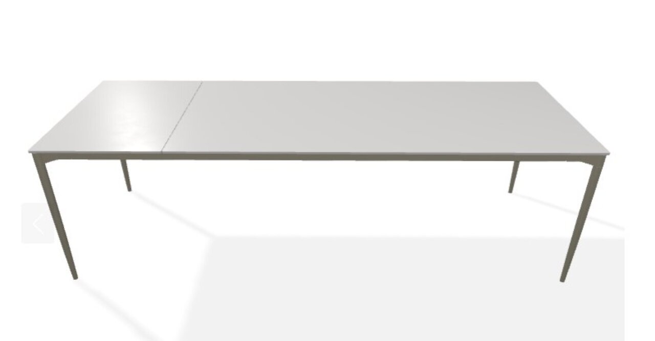 Joli Marguerite Ausziehtisch-Marguerite Ausziehtisch-Bronze-200 x 260 cm-Absolutes Weiß