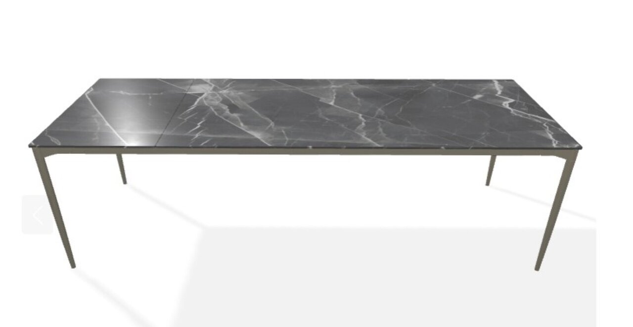 Joli Marguerite Ausziehtisch-Marguerite Ausziehtisch-Bronze-200 x 260 cm-Schwarzer Diamant
