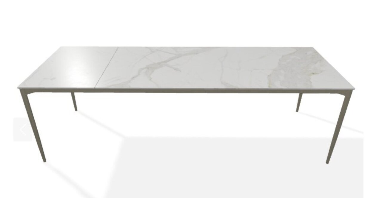 Joli Marguerite Ausziehtisch-Marguerite Ausziehtisch-Bronze-200 x 260 cm-Calacatta