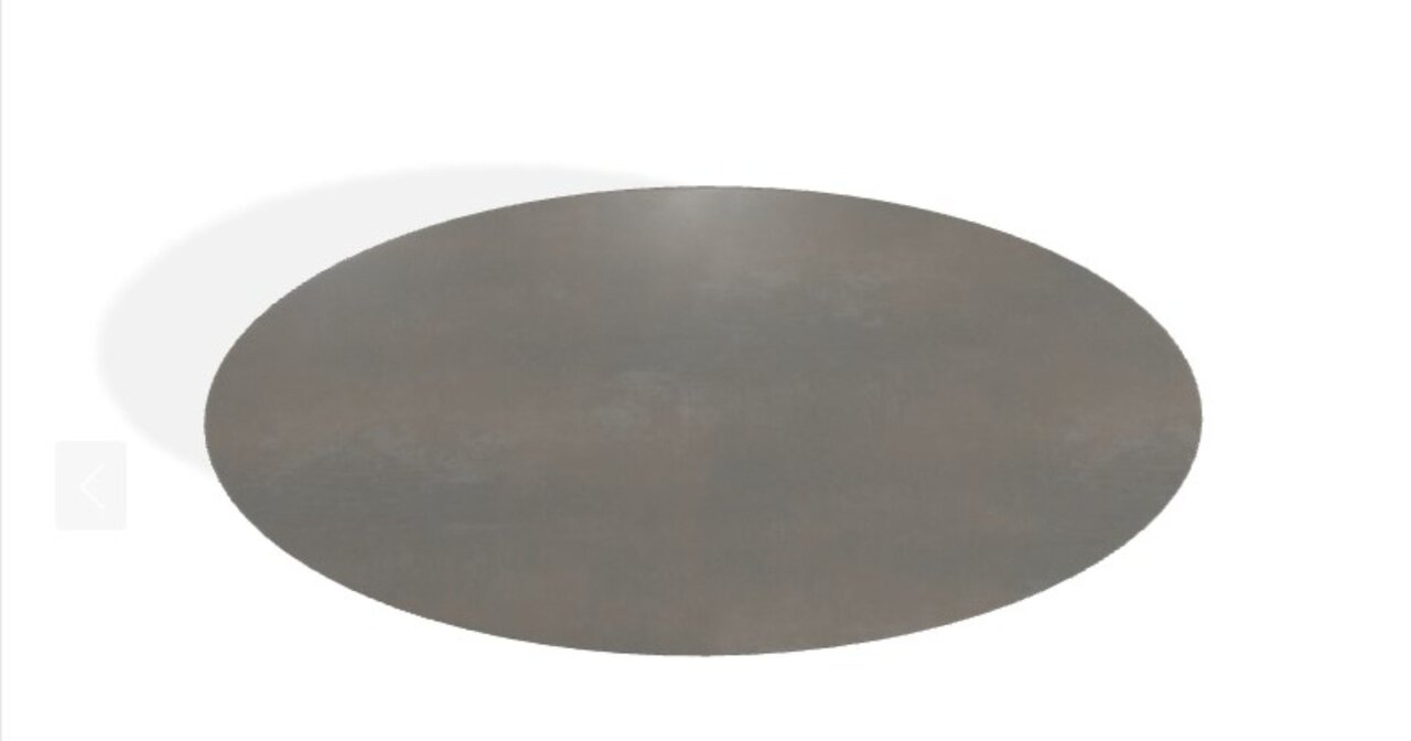 Joli Wire Tisch Oval-Anthrazit-210 x 128 cm-Schwarzes Eisen