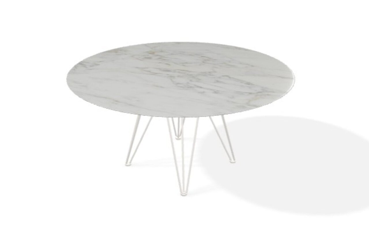 Joli Wire Tisch Rund-Linoleum-Bianco D'Oro-Ø 150 cm