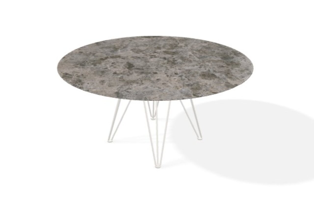 Joli Wire Tisch Rund-Linoleum-Emperador-Ø 150 cm