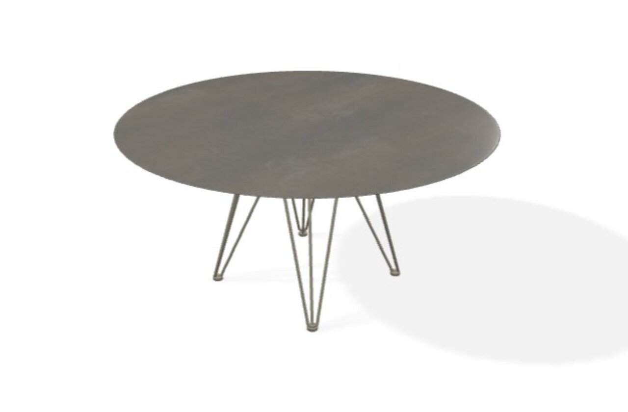 Joli Wire Tisch Rund-Bronze-Schwarzes Eisen-Ø 150 cm