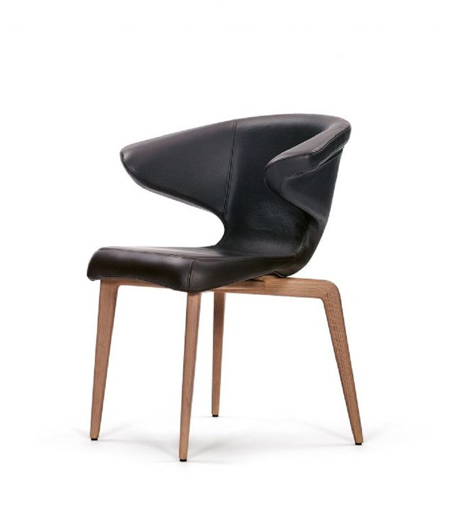 ClassiCon Munich Armchair - Nussbaum - Classic Leder Schwarz