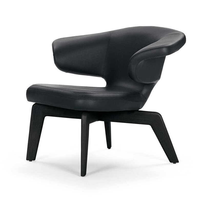 ClassiCon Munich Lounge Chair - Schwarz - Premium Leder Schwarz