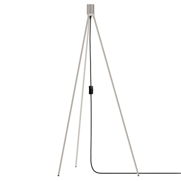 Floor tripod brushed steel