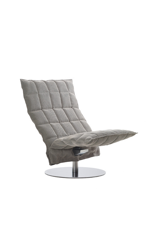 Woodnotes K Chair Swivel Narrow-stone-black