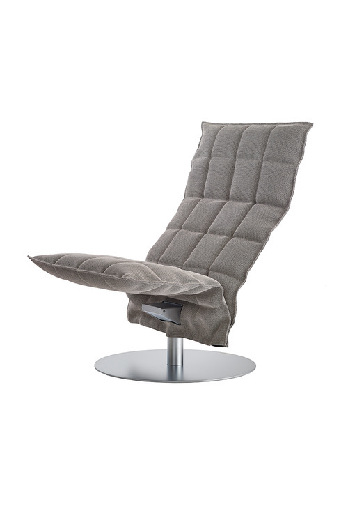 Woodnotes K Chair Swivel Narrow-stone-black