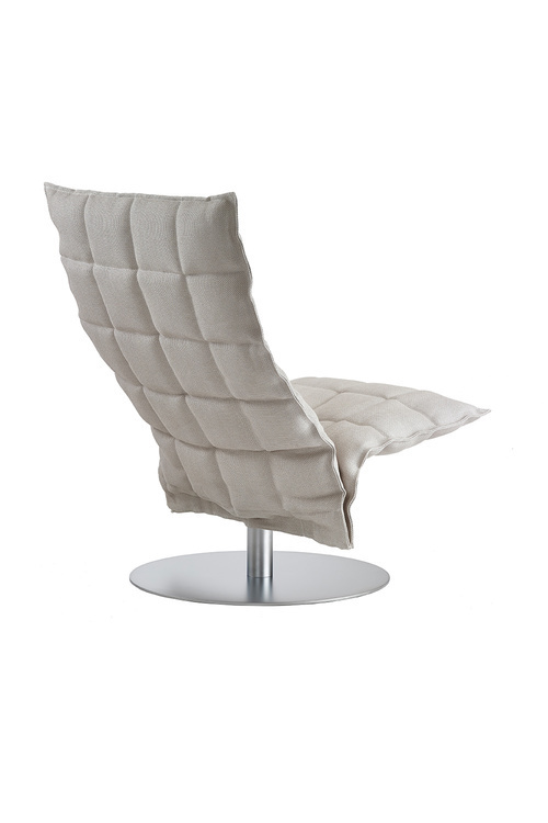 Woodnotes K Chair Swivel Narrow-stone-white