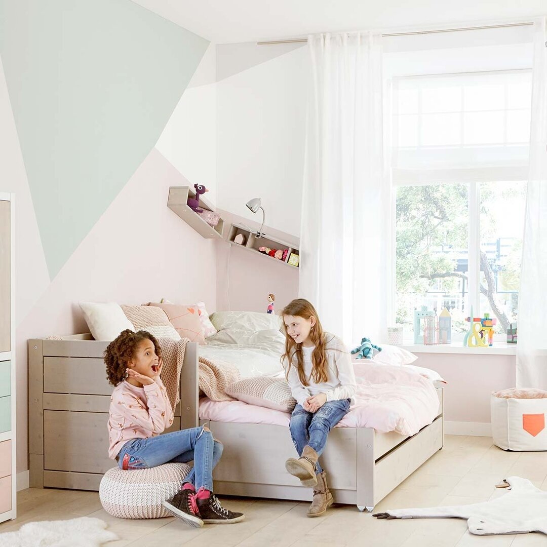 LifeTime Kojenbett mit Gästebett und Bettkasten - White Wash
