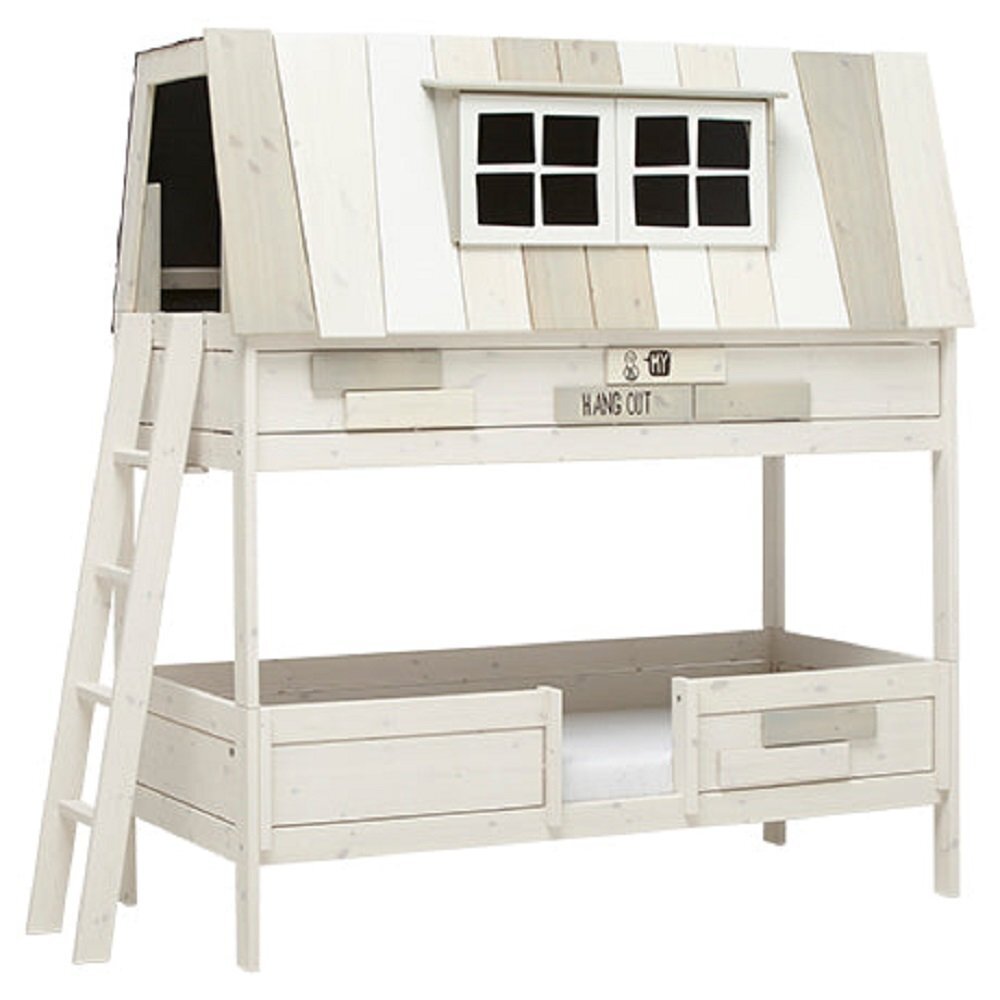 Lifetime Bunkbed My Hangout - Etagenbett: Whitewash-Delux Lattenrost