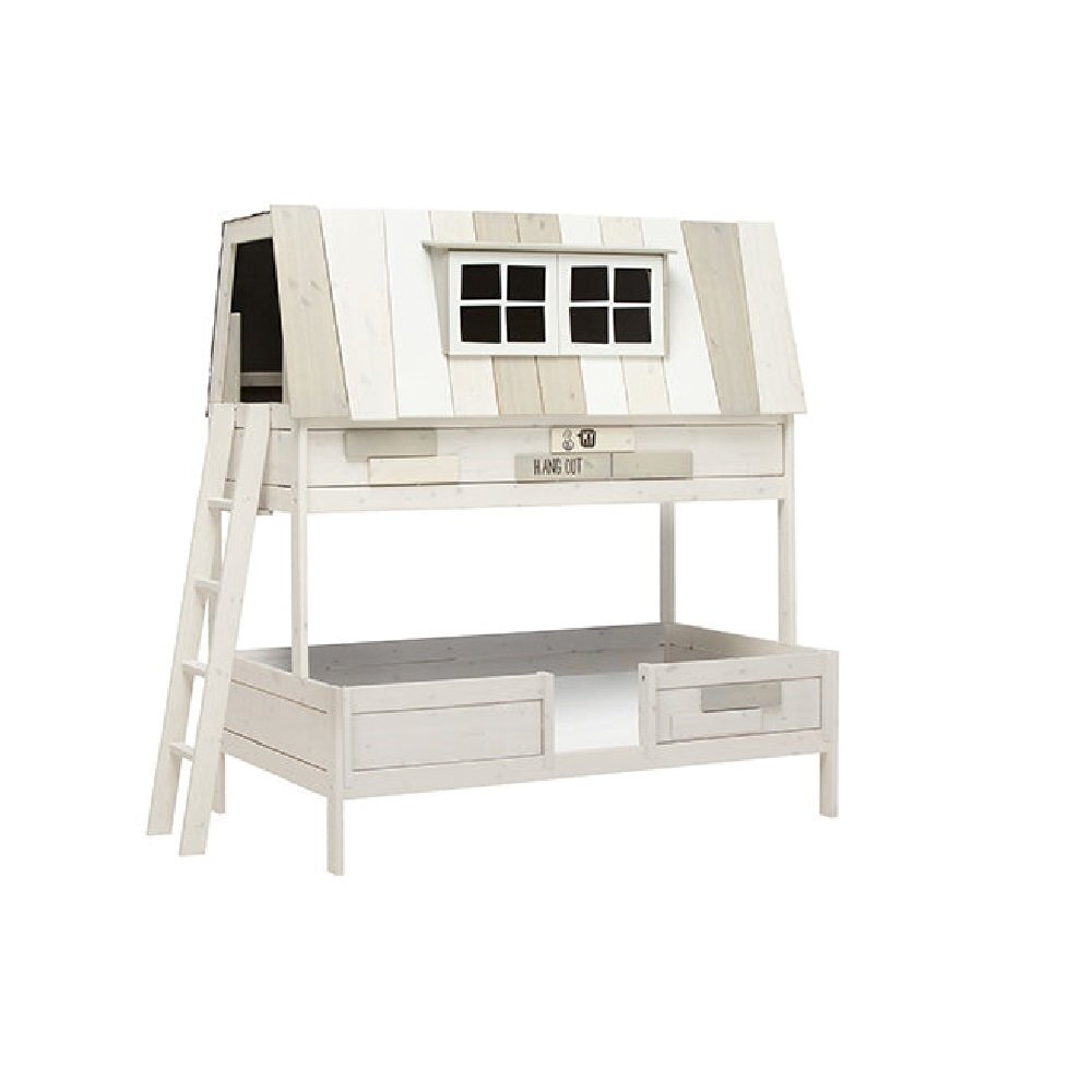 Lifetime Bunkbed My Hangout 120/140 - Etagenbett: Whitewash-Delux Lattenrost