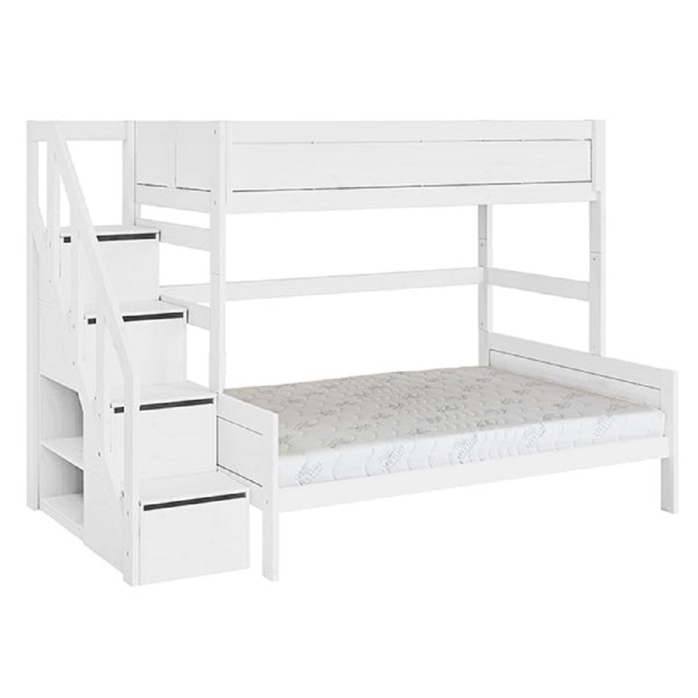 Lifetime Family Bunkbed With Stepladder - Etagenbett Mit Treppe: White