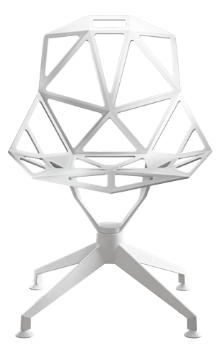Magis Chair One 4Star Stuhl mit Viersternfuss- Weiss