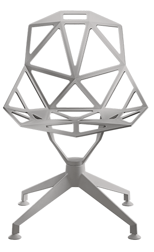 Magis Chair One 4Star Stuhl mit Viersternfuss- Grau
