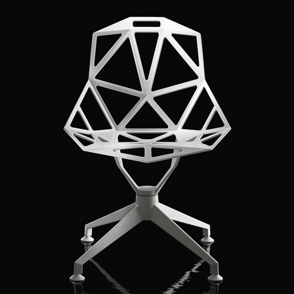 Magis Chair One 4Star Stuhl mit Viersternfuss- Weiss