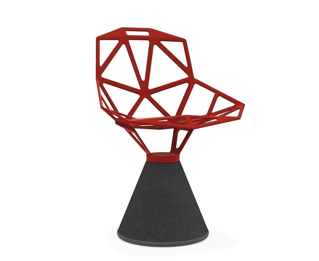 Magis Chair One Stuhl - Red 5085 / Concrete Black