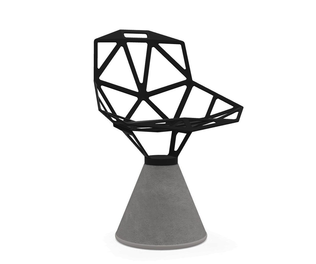 Magis Chair One Stuhl - Black 5130 / Concrete Natural