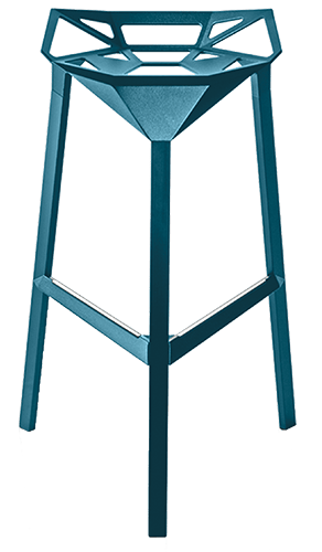 Magis Stool_One Bar-Hocker, 77 cm Sitzhöhe- Blau