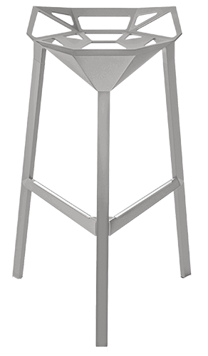 Magis Stool_One Bar-Hocker, 77 cm Sitzhöhe- Grau