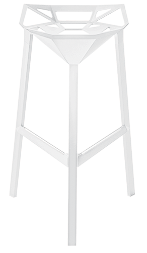 Magis Stool_One Bar-Hocker, 77 cm Sitzhöhe- Weiss