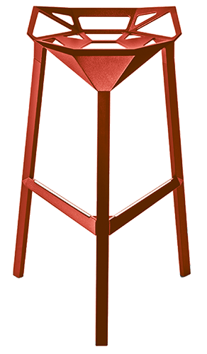 Magis Stool_One Bar-Hocker, 77 cm Sitzhöhe - Red