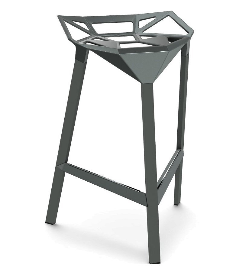 Magis Stool_One Bar-Hocker, 67 cm Sitzhöhe- Grey Green