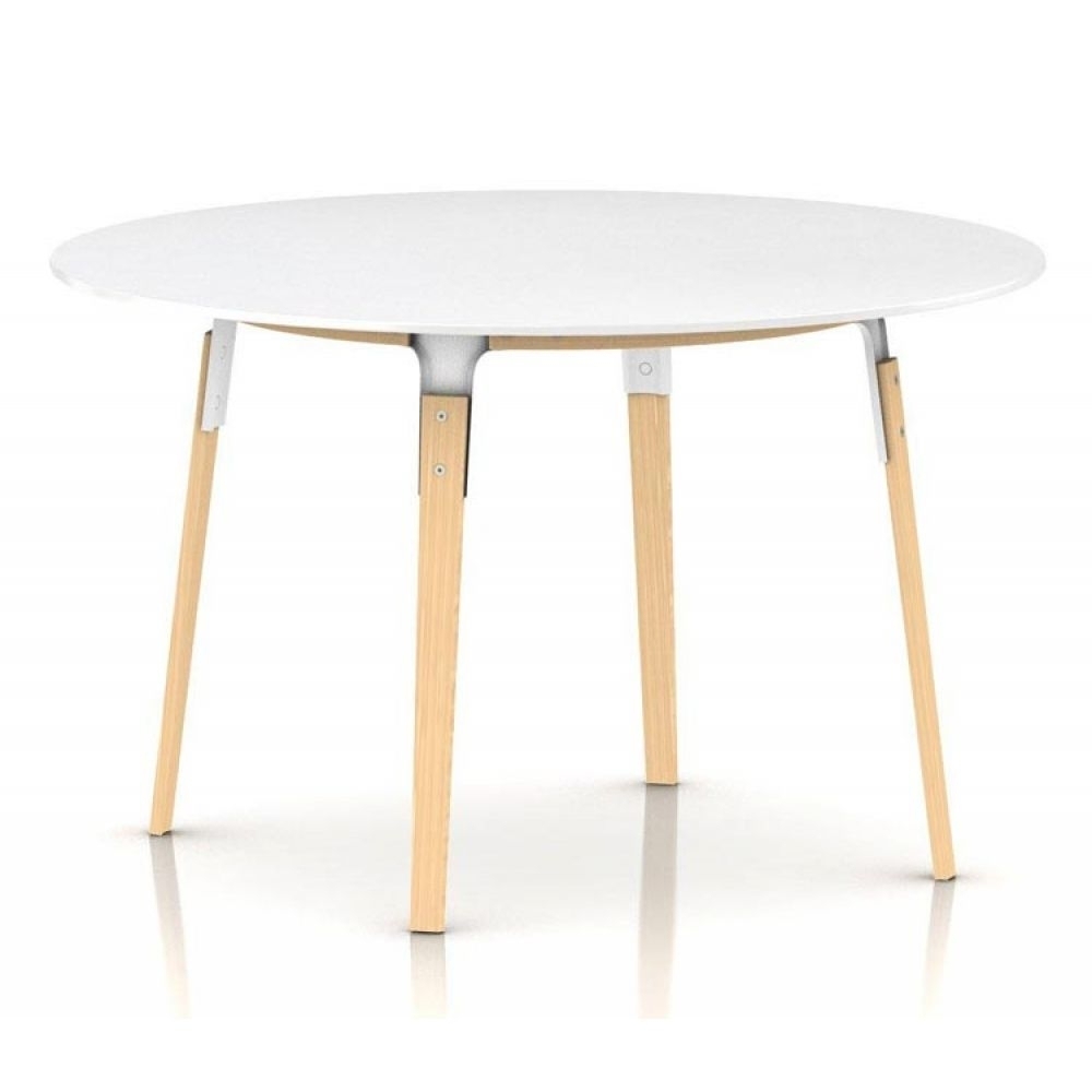 Magis - Steelwood Table Tisch rund - Weiß-Natur