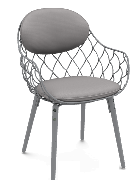  Magis - Pina Stuhl Stoff - Grau / Grau