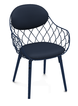  Magis - Pina Stuhl Stoff - Blau / Blau