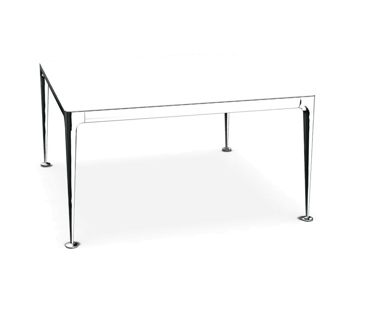 Magis - Big Will Tisch - 140X140 / Weiss-Poliert