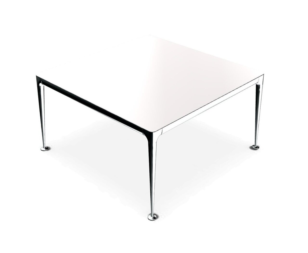 Magis - Big Will Tisch - 140X140 / Weiss-Poliert