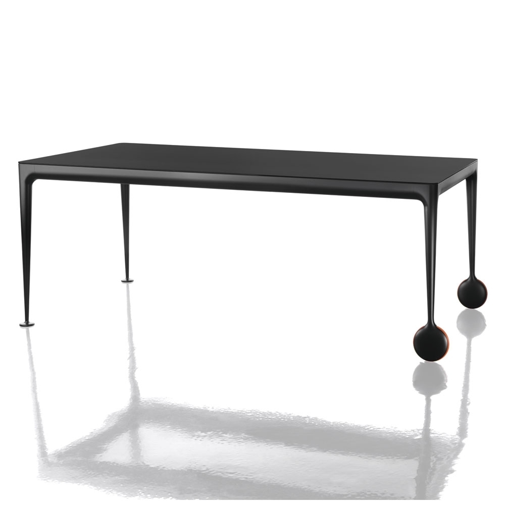 Magis - Big Will Tisch mit Rollen - Schwarz /   Breite: 200 cm; Höhe: 75 cm; Tiefe: 100 cm;