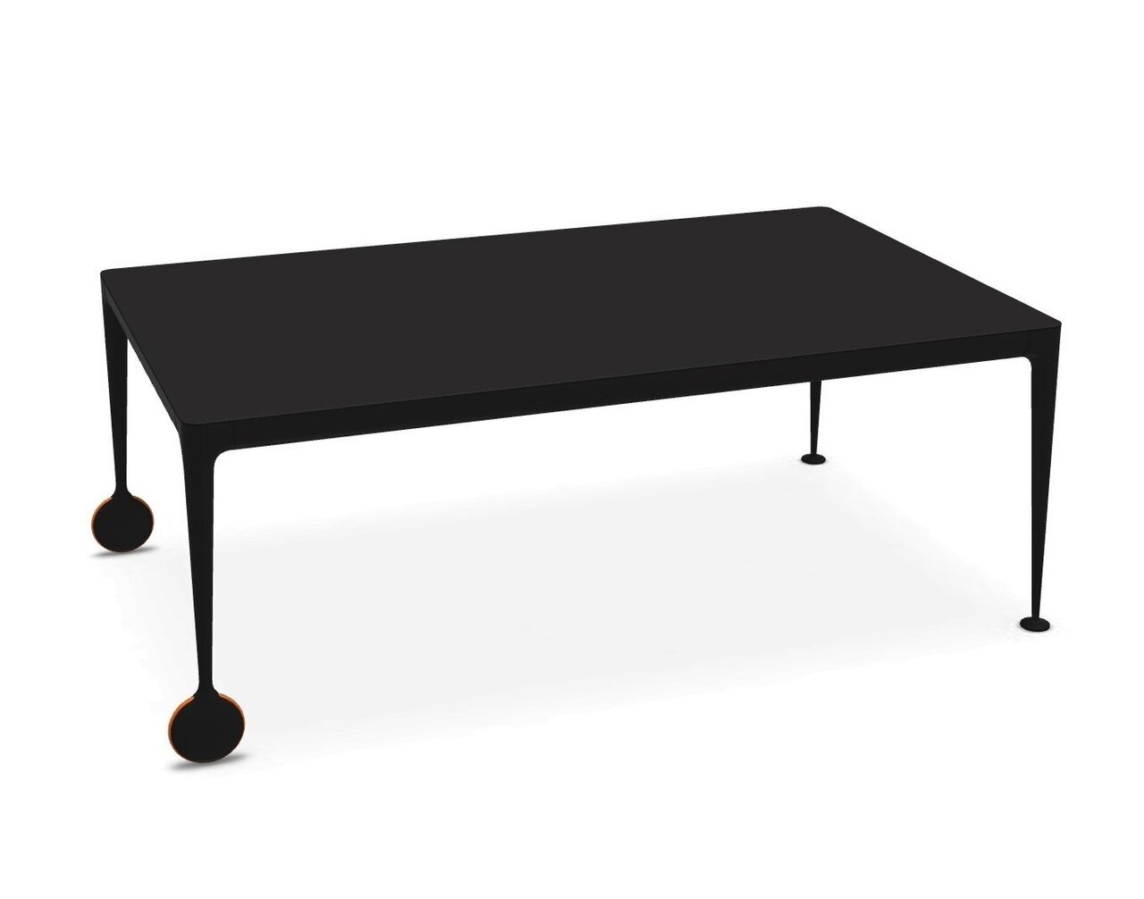 Magis - Big Will Tisch mit Rollen - Schwarz /   Breite: 200 cm; Höhe: 75 cm; Tiefe: 100 cm;