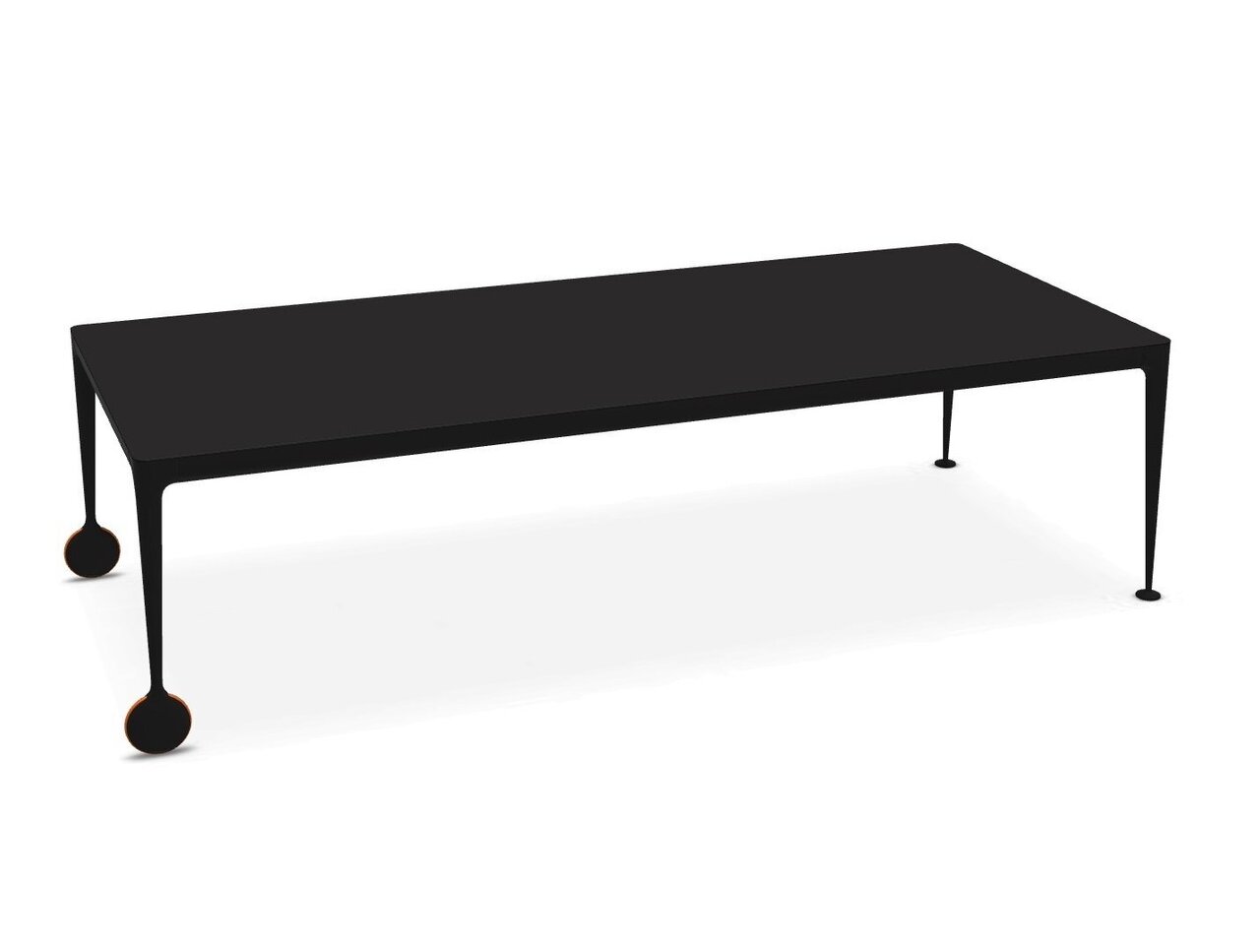 Magis - Big Will Tisch mit Rollen -   Schwarz /  Breite: 280 cm; Höhe: 75 cm; Tiefe: 120 cm;